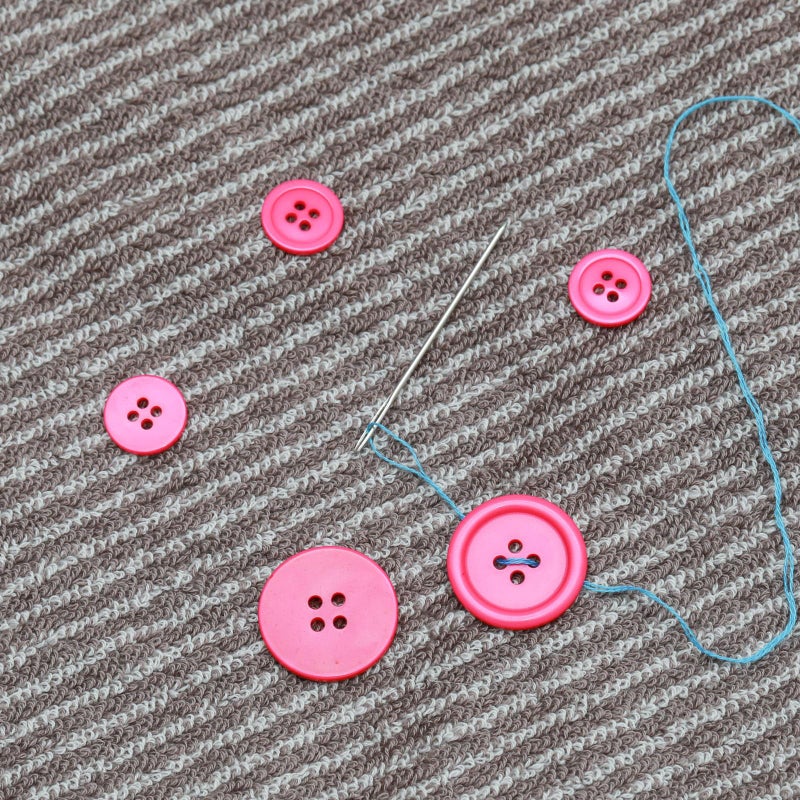 Lilaly 100 pcs Buttons for Crafts Buttons, Button DIY Buttons, Mixed Sewing Buttons, 5 Sizes of Round Mixed Buttons Suitable for for Crafts, Coats, Shirts, Pants, Shorts and More(Rose Red) - Image 5